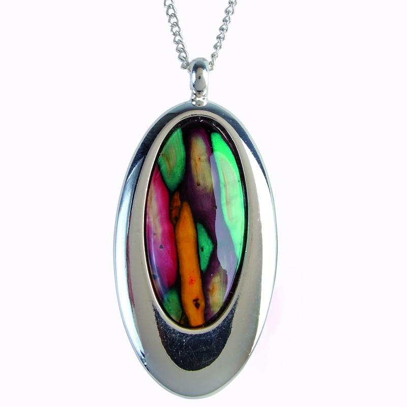 Heather Oval Pendant - HP42-Ogham Jewellery