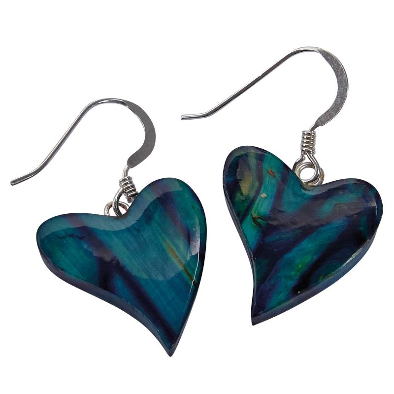 Heather Quirky Heart Heather Earrings - SE64-Ogham Jewellery