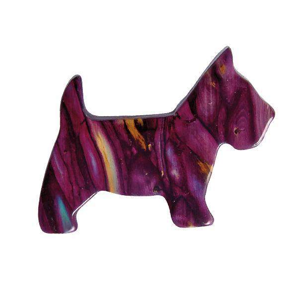 Heather Scottie Dog Brooch - HB16-Ogham Jewellery