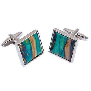 Heather Square Cufflinks - HC8-Ogham Jewellery
