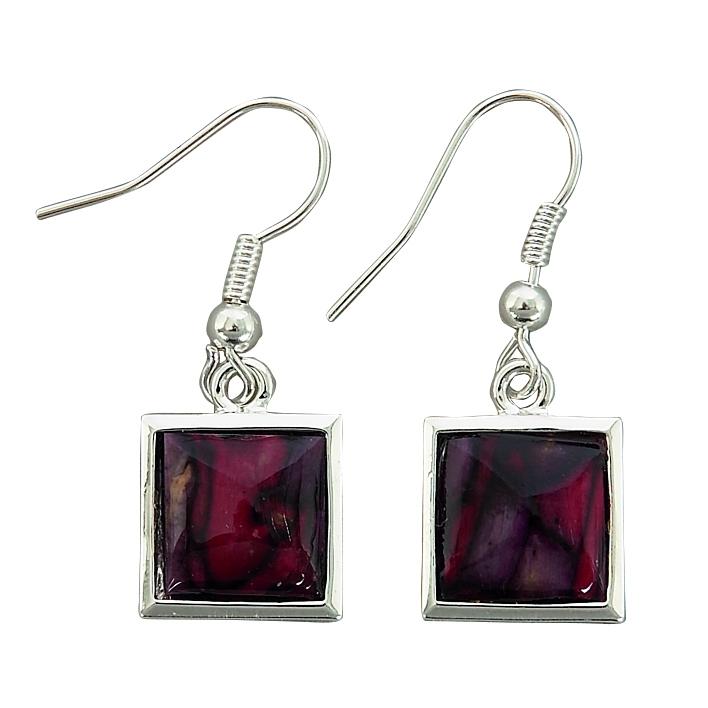 Heather Square Earrings - HE90-Ogham Jewellery