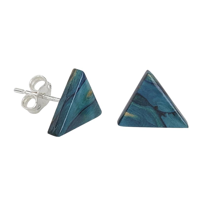 Heather Triangle Stud Earrings - SE13-Ogham Jewellery