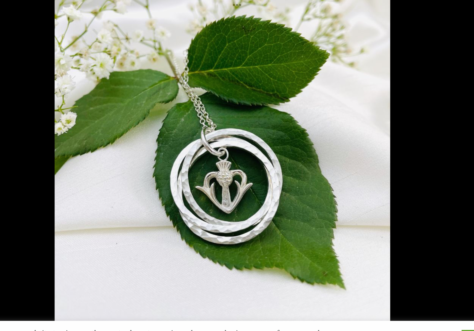 Sterling Silver Thistle Pendant - The Heart Of Scotland