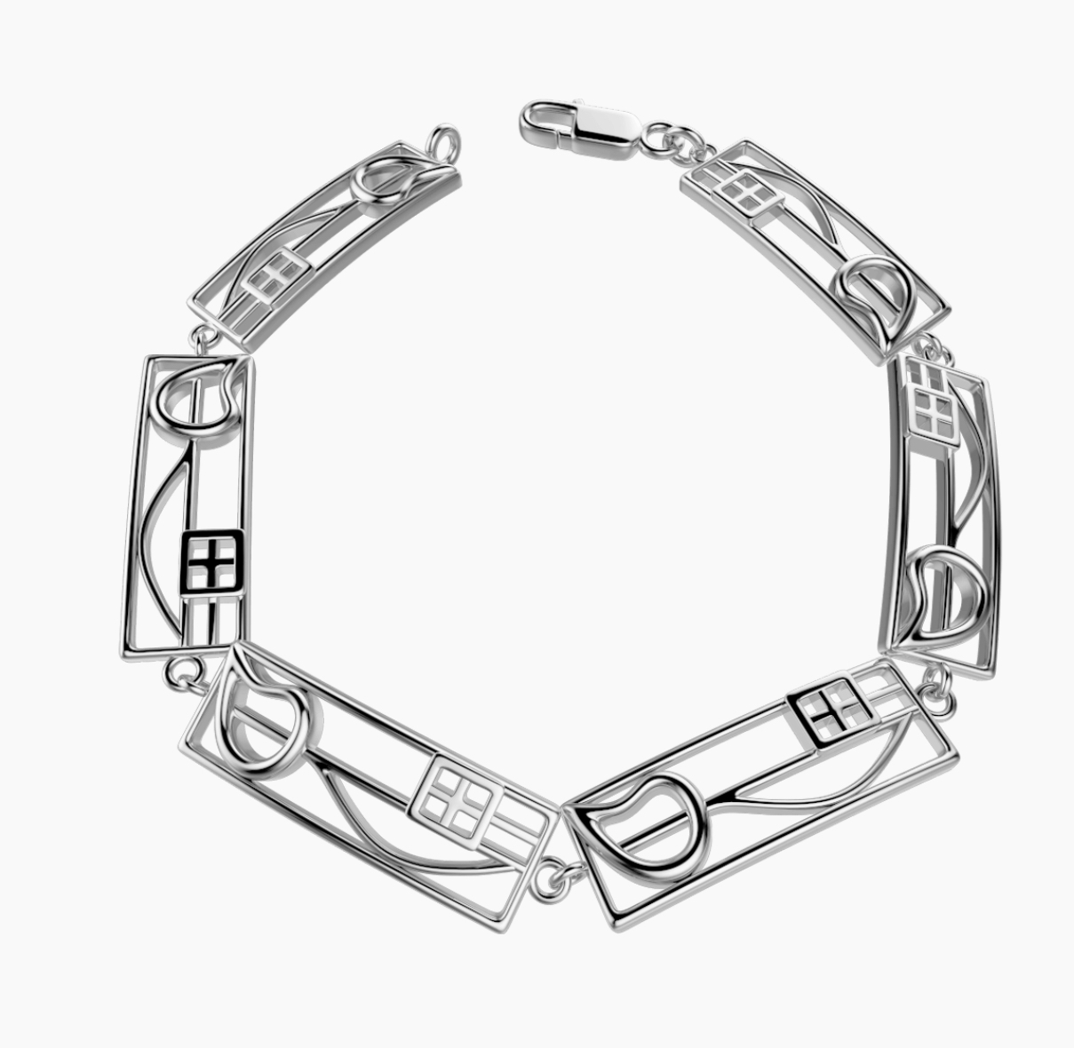 Sterling Silver Mackintosh Bracelet -B521