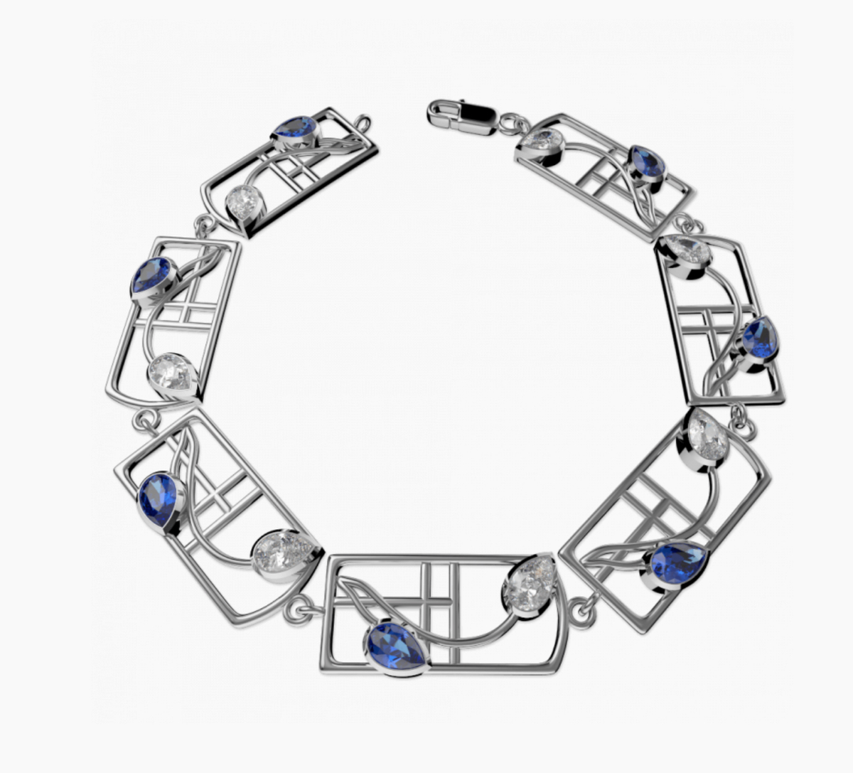 Sterling Silver Mackintosh Bracelet -B604