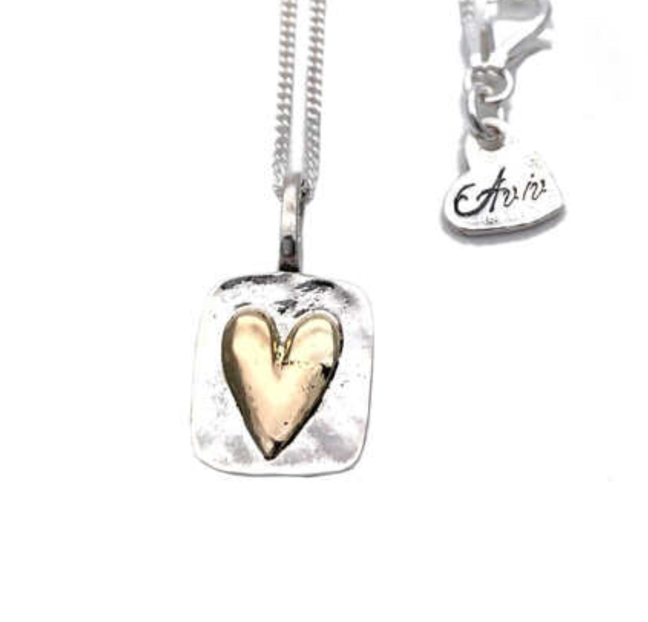 Sterling Silver and gold fill Heart Pendant -944