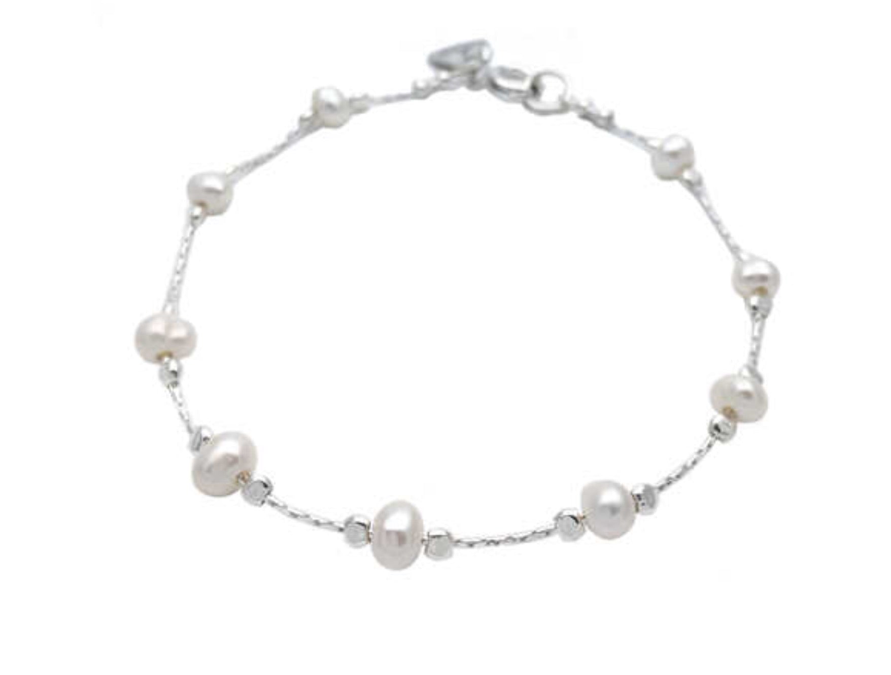 Sterling Silver Pearl Bracelet - B101