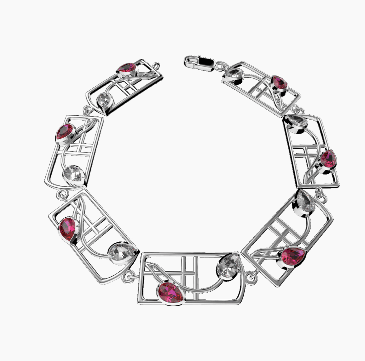Sterling Silver Mackintosh Bracelet -B589