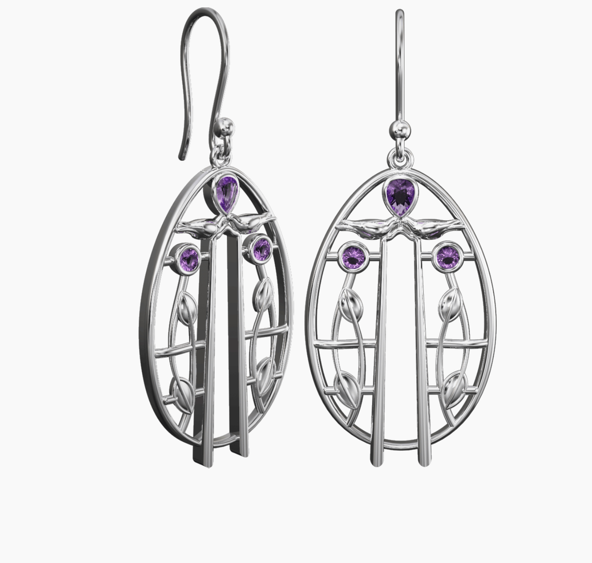 Rennie Mackintosh Earrings - E182.