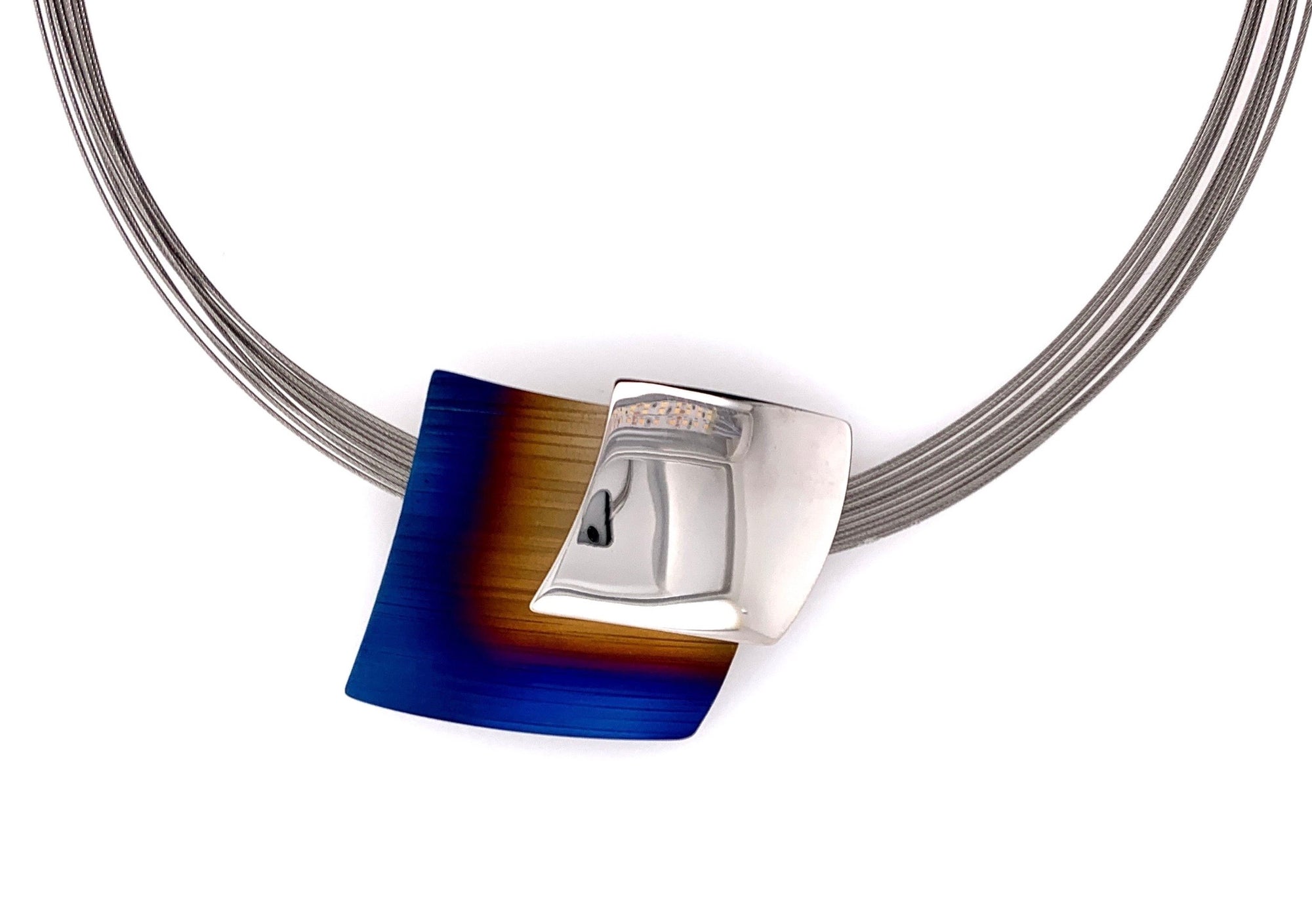 Titanium Silver and Steel Necklace