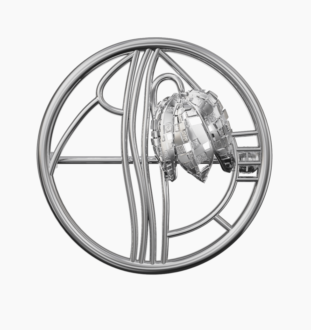 Sterling Silver Mackintosh Brooch -B472