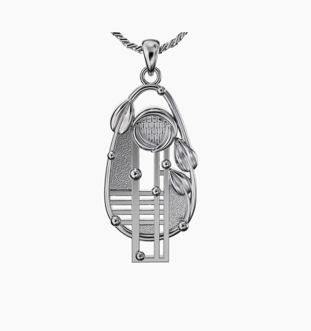 Sterling Silver Mackintosh Pendant - P221