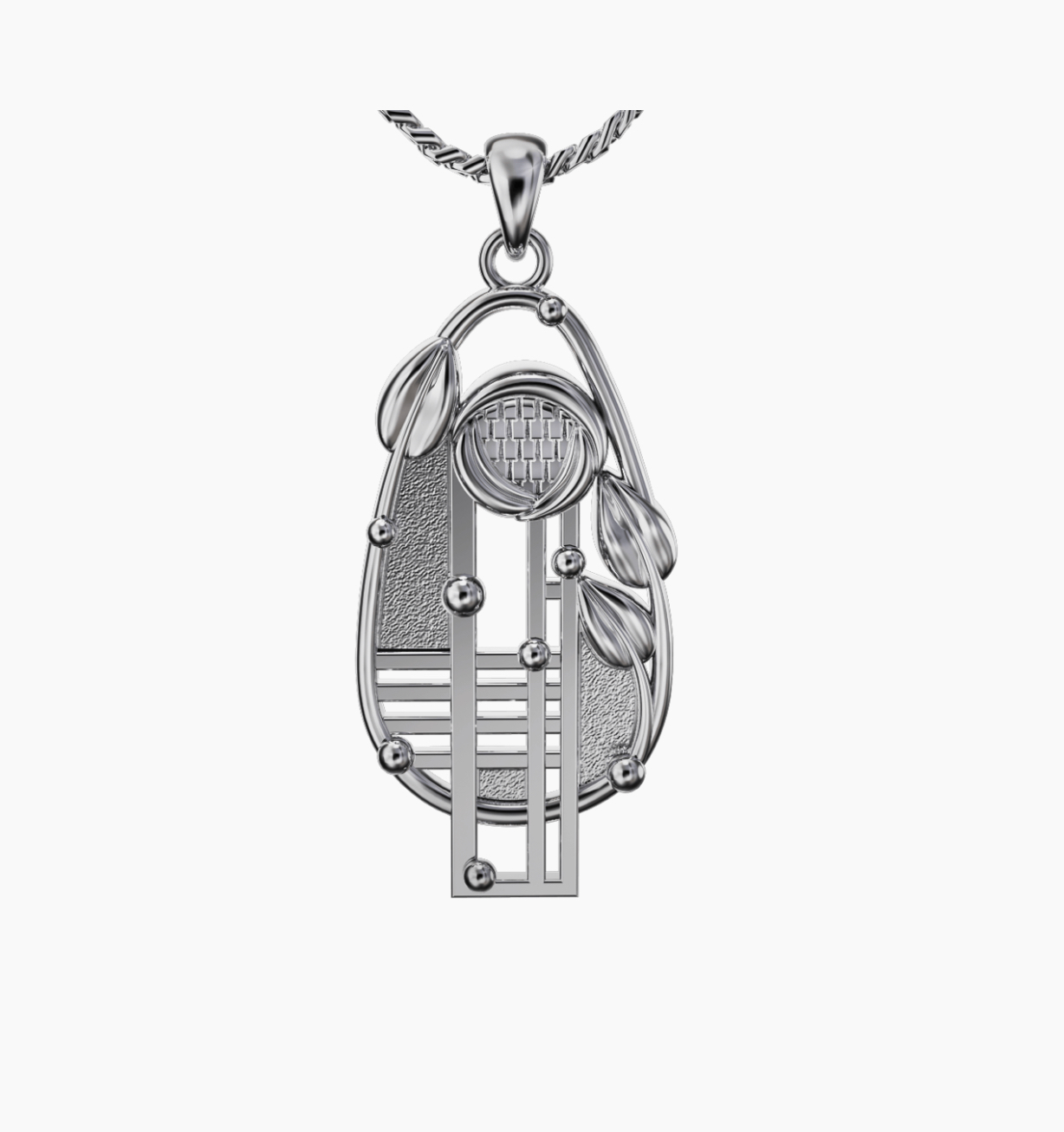 Sterling Silver Mackintosh Pendant - P221