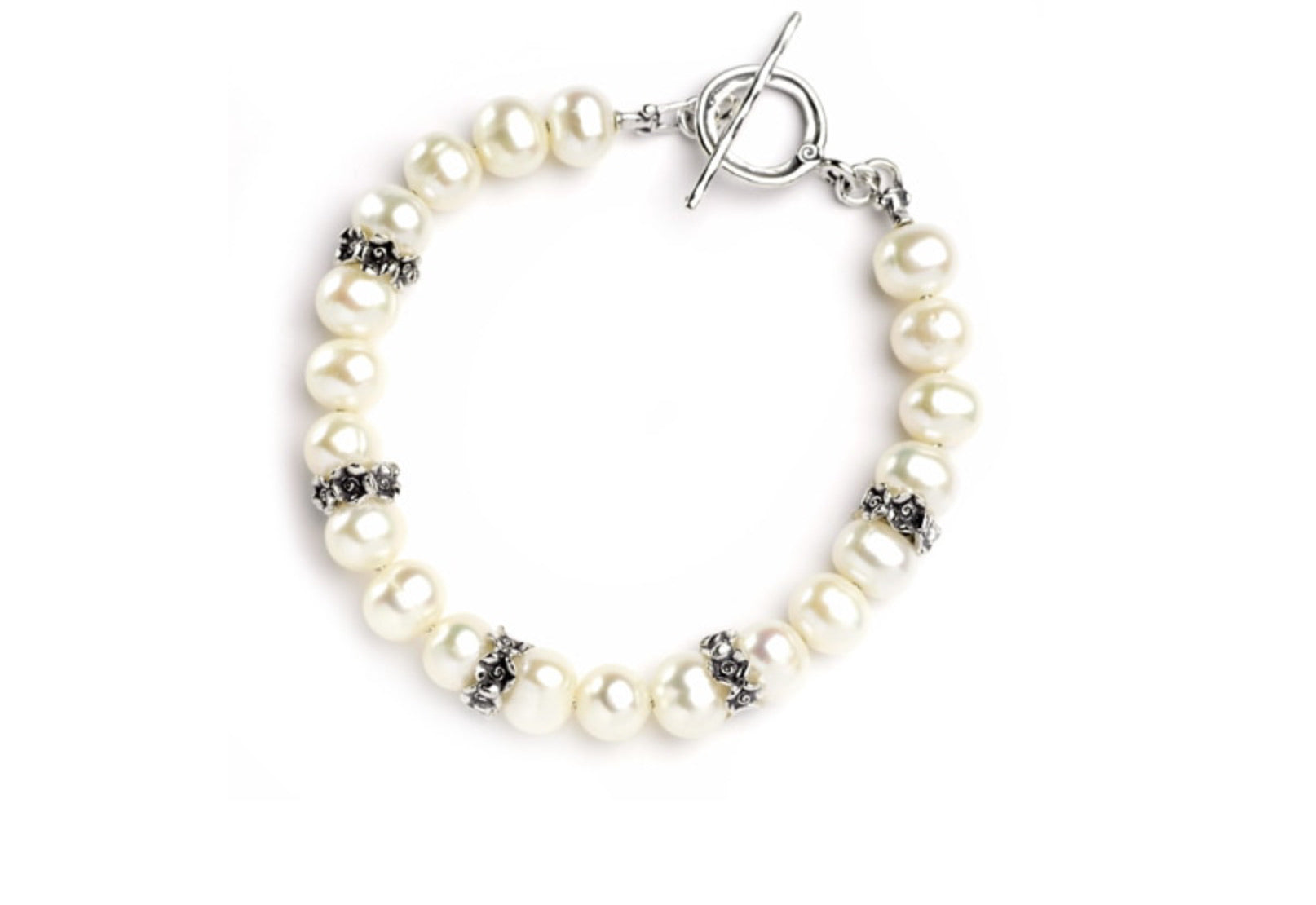 Sterling Silver Pearl Bracelet - B6392