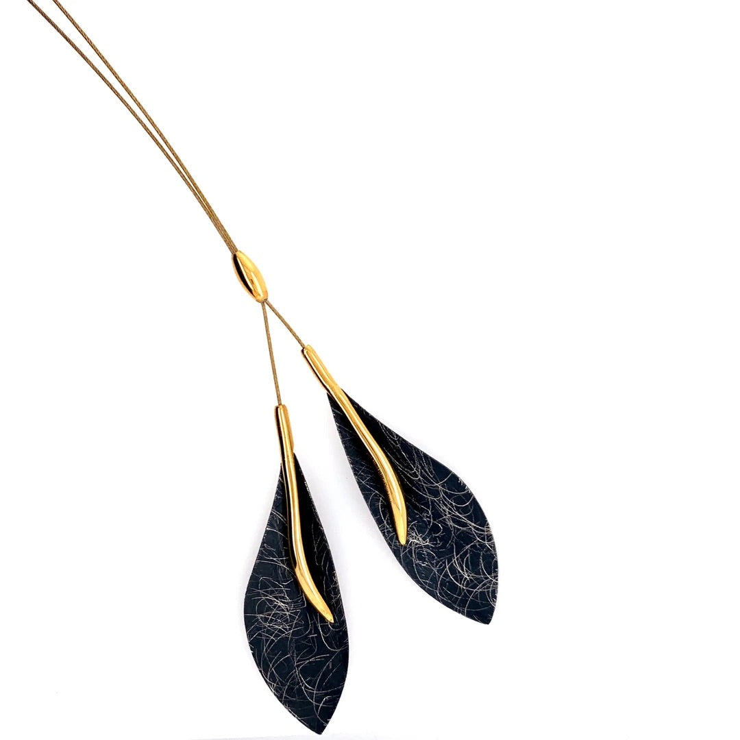 Titanium Silver and Silver Necklace 820LBJ