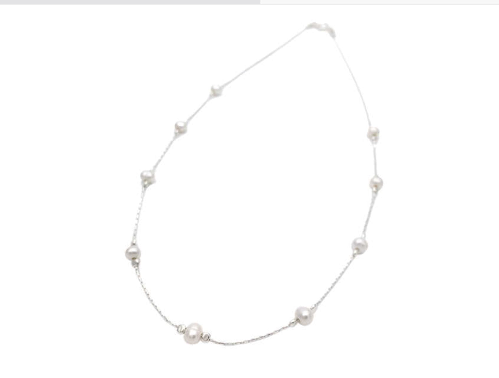 Sterling Silver Pearl Necklace- N101