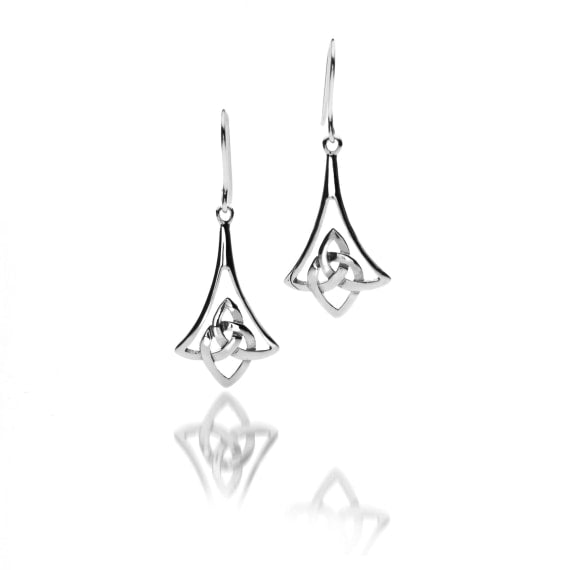 Sea Gems Sterling Silver Celtic Drop Earrings  - 9190