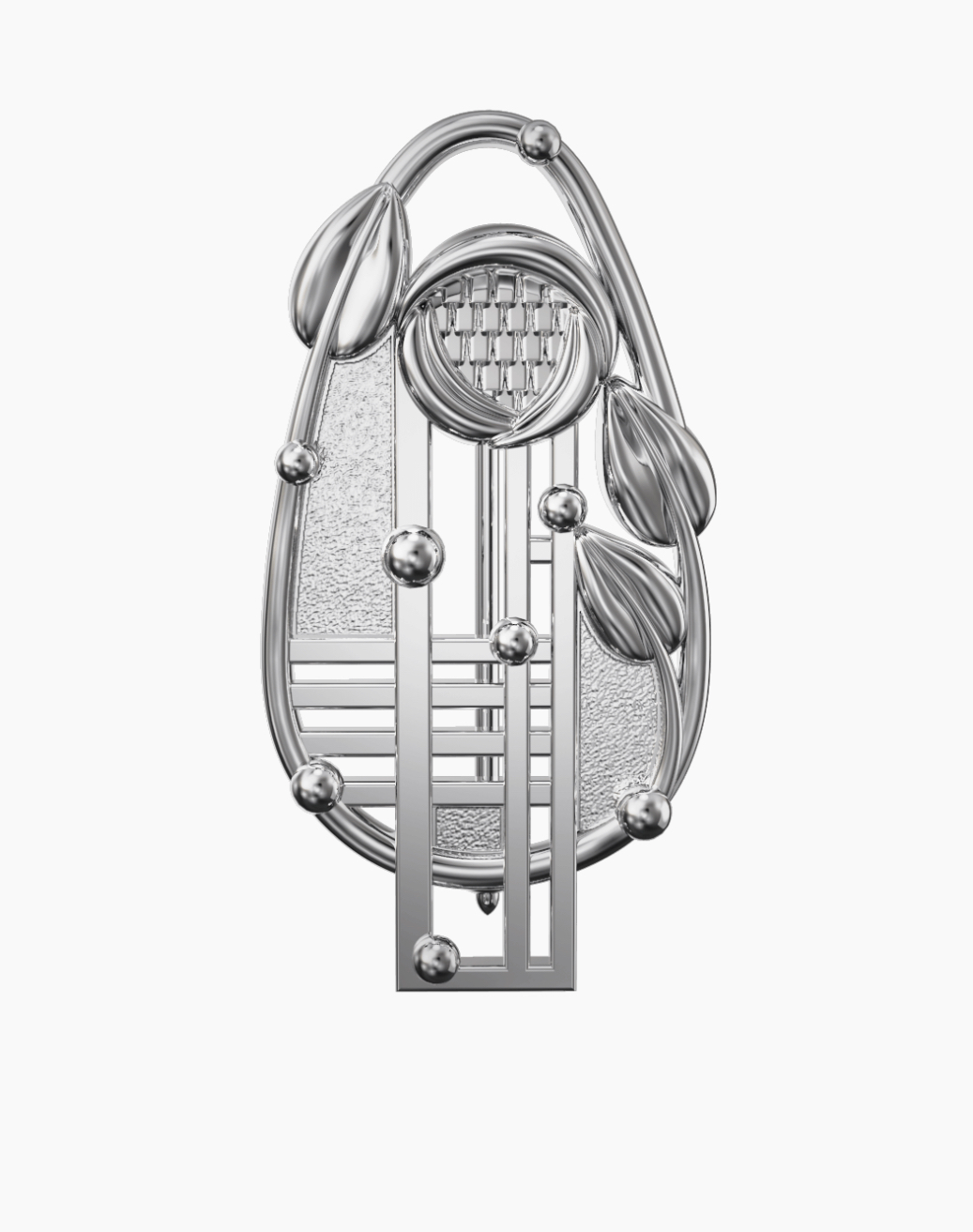 Sterling Silver Mackintosh Brooch -B223