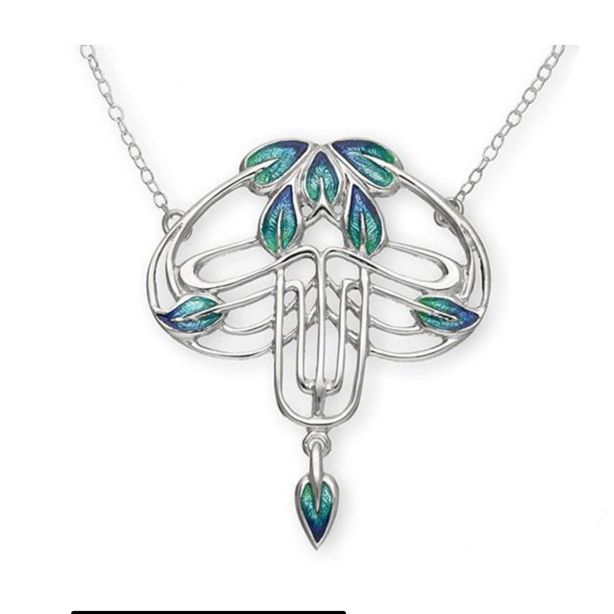 Silver &amp; Enamel Mackintosh Pendant - EN105 Ortak