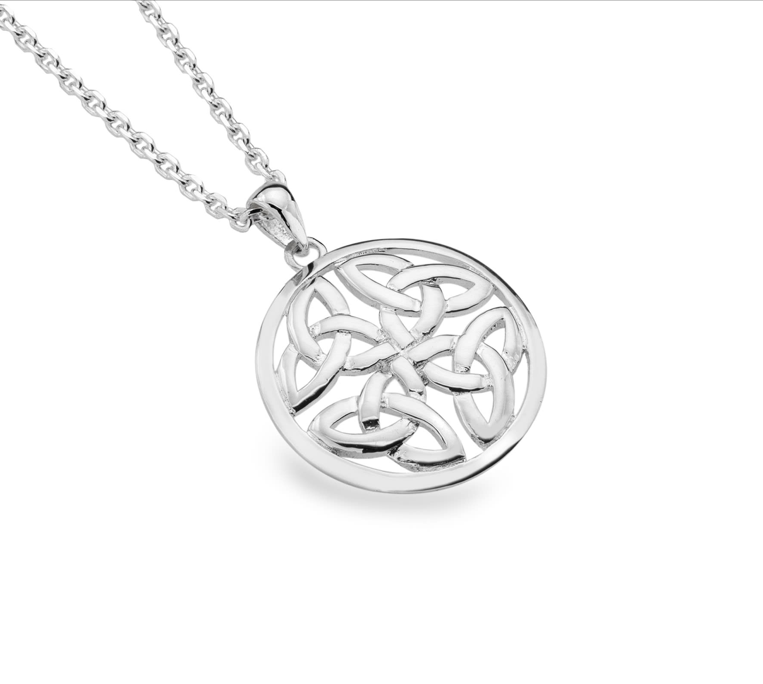 Sea Gems Sterling Silver Celtic Circle Pendant  - 9164