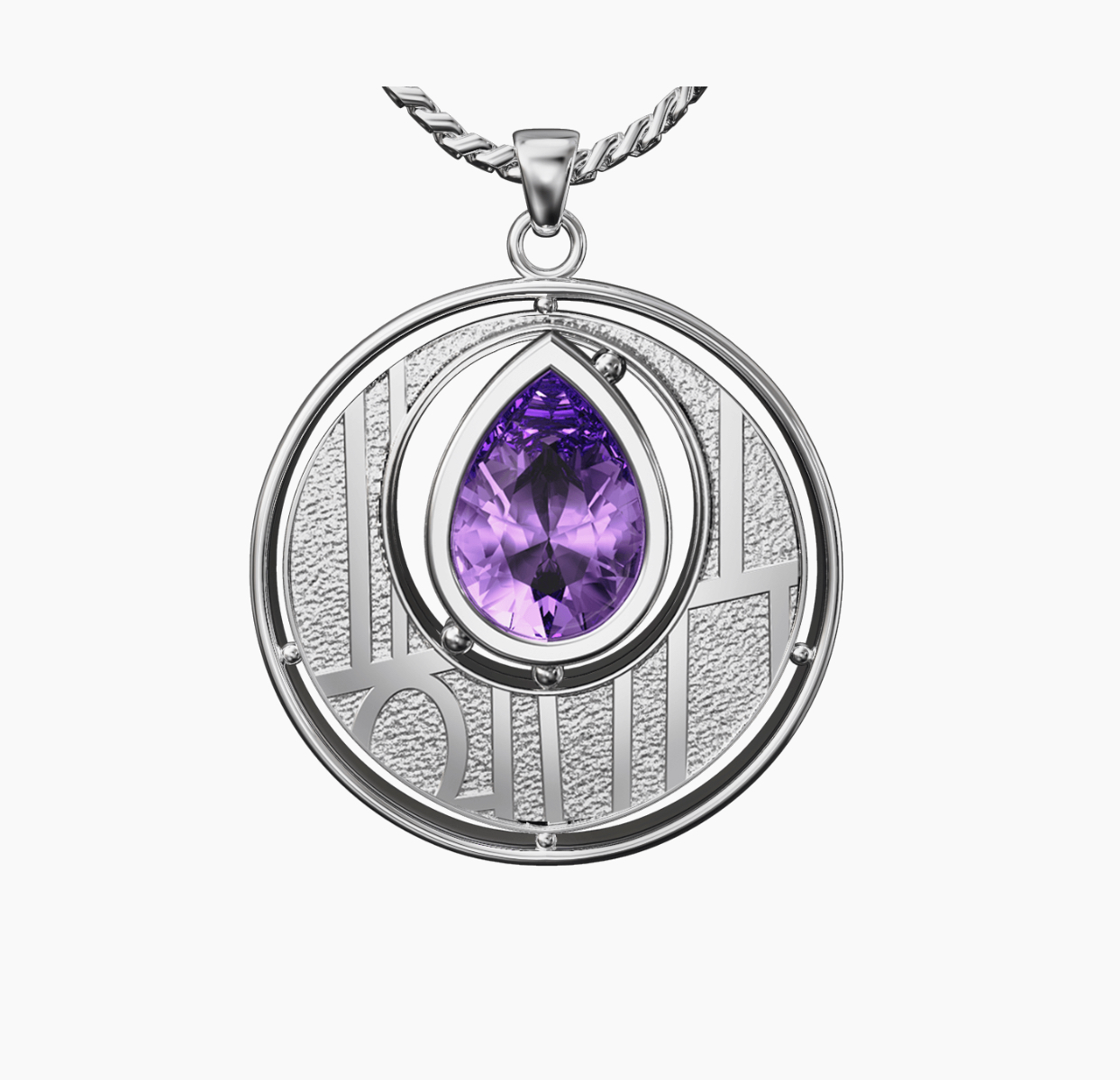 Sterling Silver And Gemstone Mackintosh Pendant - P135M