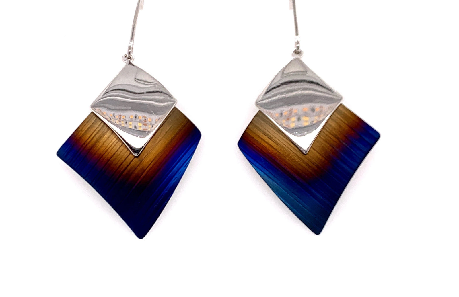 Titanium and Silver Designer Earrings.LBJ