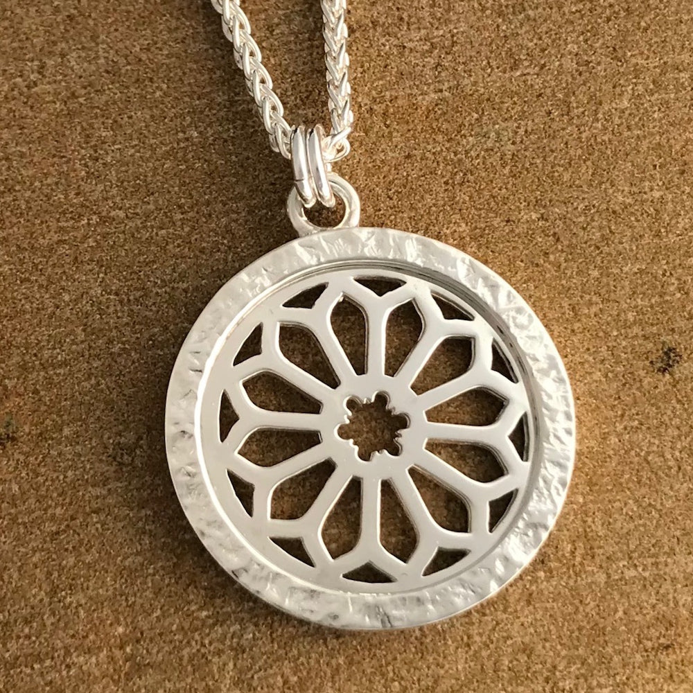 Rose Window Silver Medium Pendant - CRJ-41MPS