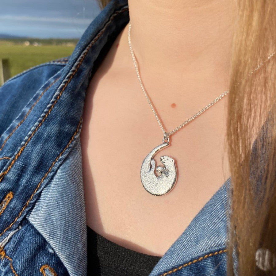 Otter Silver Pendant 51p by Celina Rupp