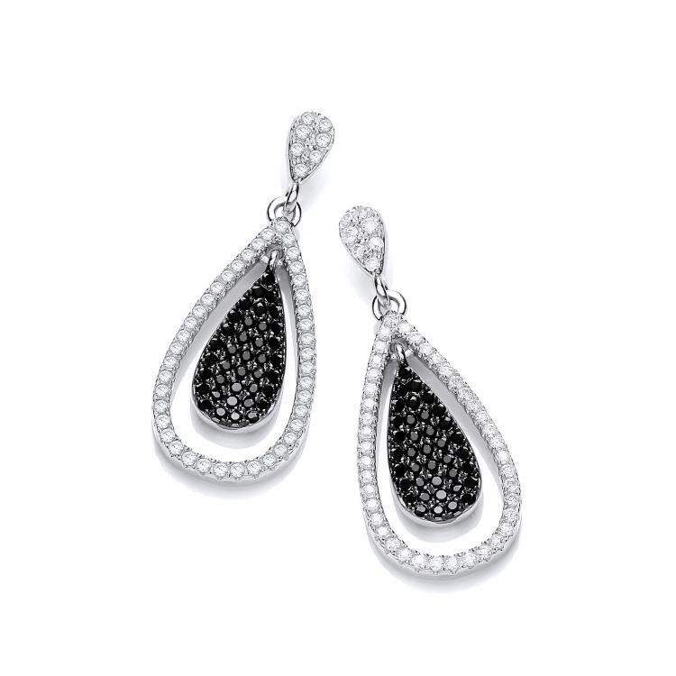 J Jaz Cubic Zirconia Earrings- JZER048-Ogham Jewellery