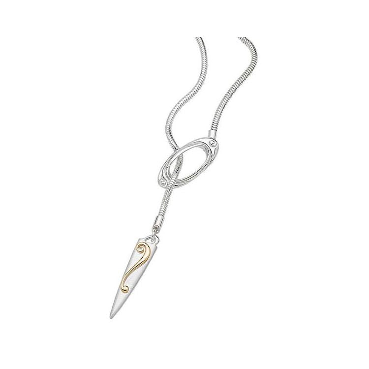 Lyradale Sterling Silver or Silver and 9ct Yellow Gold Necklace -  Aurora