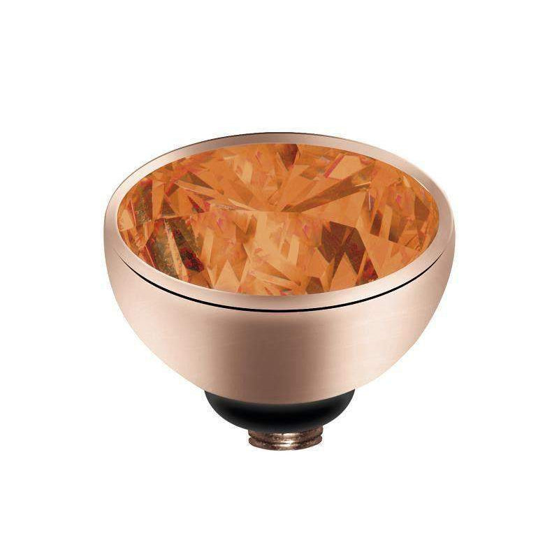 Melano Small Twisted Rose Gold Plated CZ Top - 5011-Ogham Jewellery