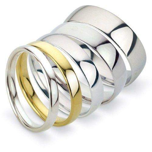 Mens Light Court Shape Wedding Ring - Gold Platinum Palladium - 4-6mm-Ogham Jewellery