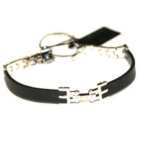 Mens Neoprene & Stainless Steel Bracelet BDR12-Ogham Jewellery