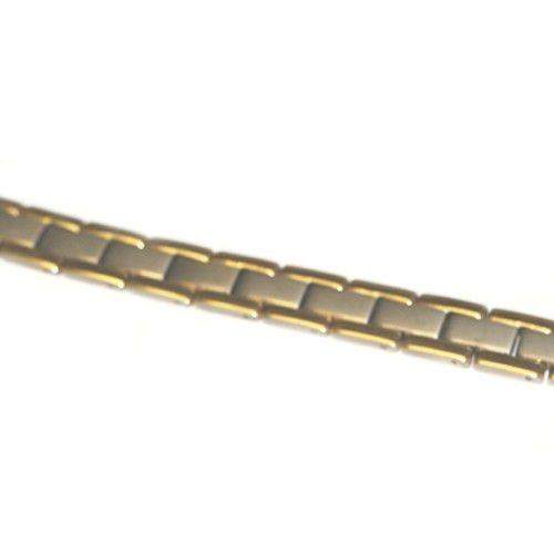 Mens Titanium &amp; Gold Plated Bracelet-Ogham Jewellery