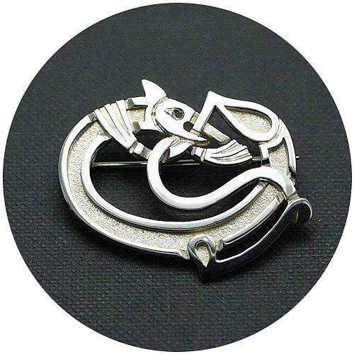 Mithril Silver Celtic Brooch A1-Ogham Jewellery