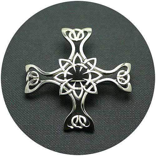 Mithril Silver Celtic Brooch St Columbo-Ogham Jewellery
