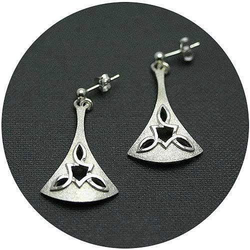 Mithril Silver Celtic Earrings 213B-Ogham Jewellery