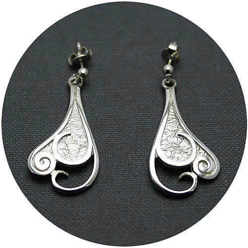 Mithril Silver Celtic Earrings PSE-Ogham Jewellery