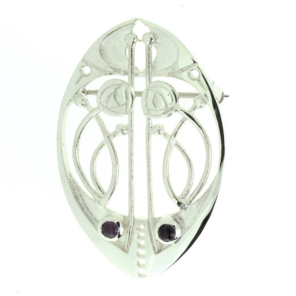 Mithril Silver Celtic Mackintosh Brooch CRM-Ogham Jewellery
