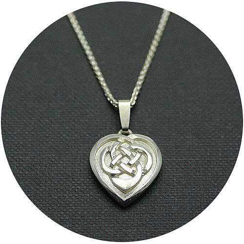 Mithril Silver Celtic Necklace HEART-Ogham Jewellery
