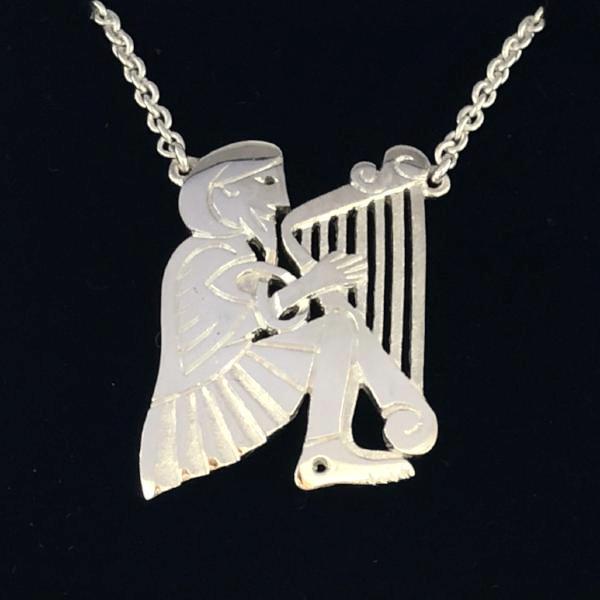 Mithril Silver Harper Necklace-Ogham Jewellery