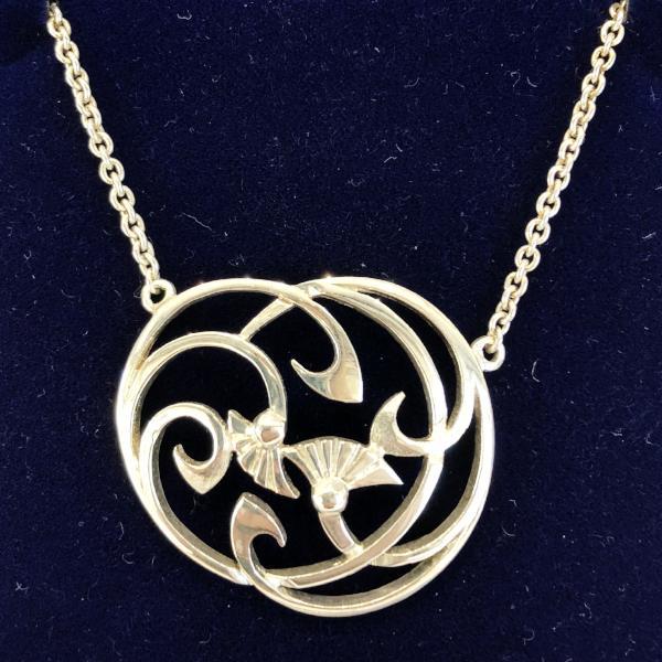 Mithril Silver Thistle Necklace T1-Ogham Jewellery