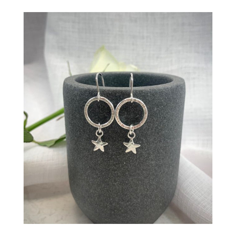 My Wee Star Circle Hook Earrings