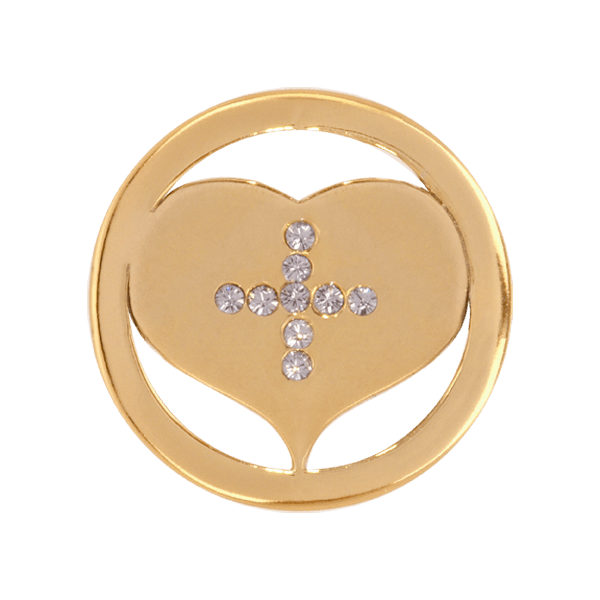 Nikki Lissoni Cross My Heart Coin - C1191GS-Ogham Jewellery