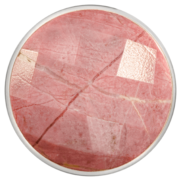 Nikki Lissoni Faceted Rhodonite Coin - C1366SL-Ogham Jewellery