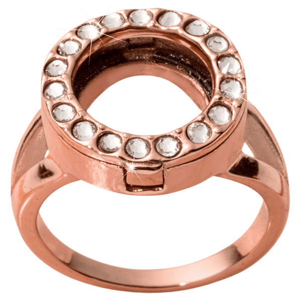 Nikki Lissoni Rose Gold Plated Coin Ring R1004RG-Ogham Jewellery