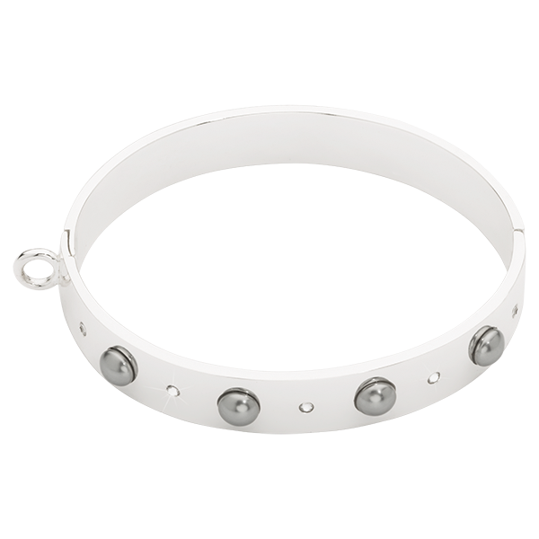 Nikki Lissoni Silver Plate Charm Bangle - B1144S-Ogham Jewellery