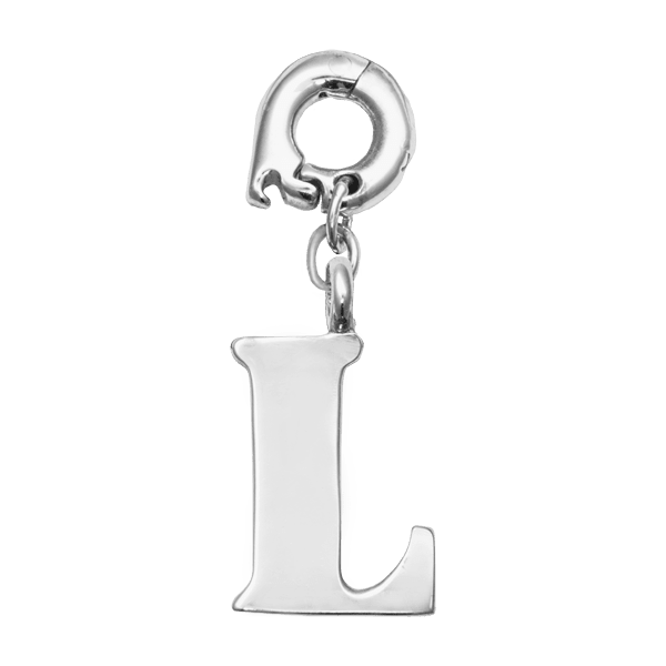 Nikki Lissoni Silver Plate Initial Charm D1129SS-H,I,J,K,L,M,N-Ogham Jewellery