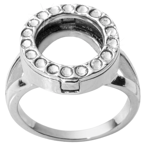 Nikki Lissoni Silver Plated Coin Ring R1004S-Ogham Jewellery