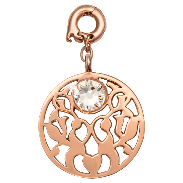 Nikki Lissoni Vintage Flower Charm - D1118GL-Ogham Jewellery